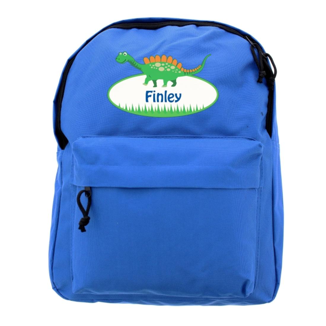 Dinosaur Blue Personalised Backpack Backpacks Childrens